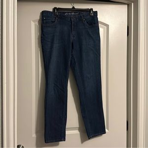 Eddie Bauer Dark Wash Boyfriend Fit Slim Leg Jeans